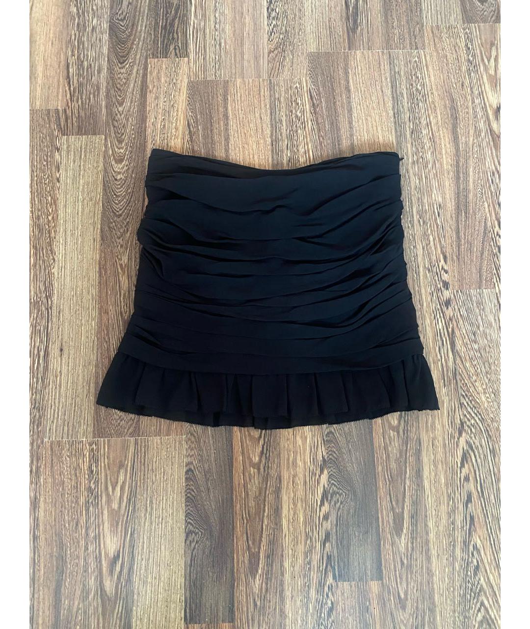 JOSEPH Черная шелковая юбка мини, фото 5