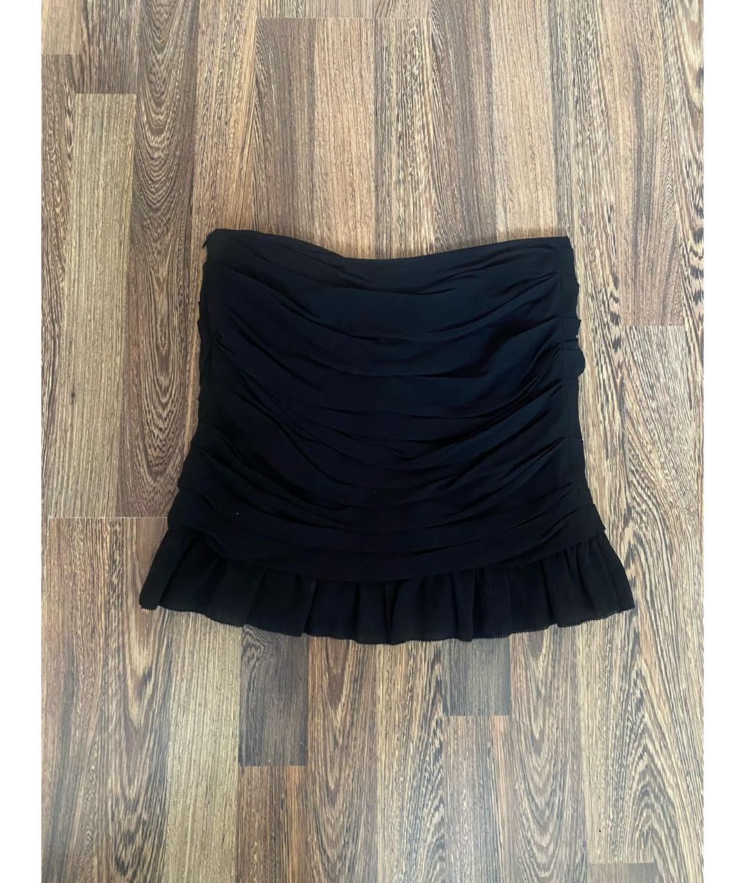 JOSEPH Черная шелковая юбка мини, фото 2