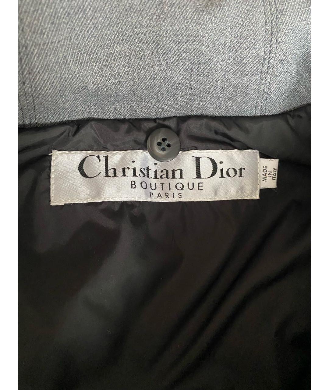 CHRISTIAN DIOR PRE-OWNED Антрацитовая шерстяная куртка, фото 4