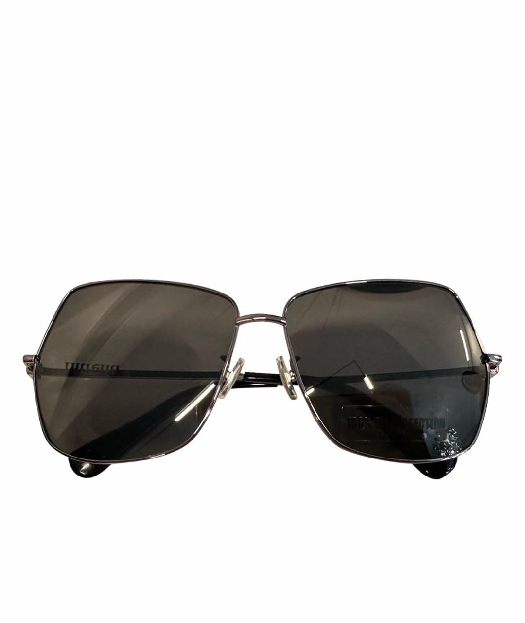 MAX MARA Серебряные металлические солнцезащитные очки, фото 1