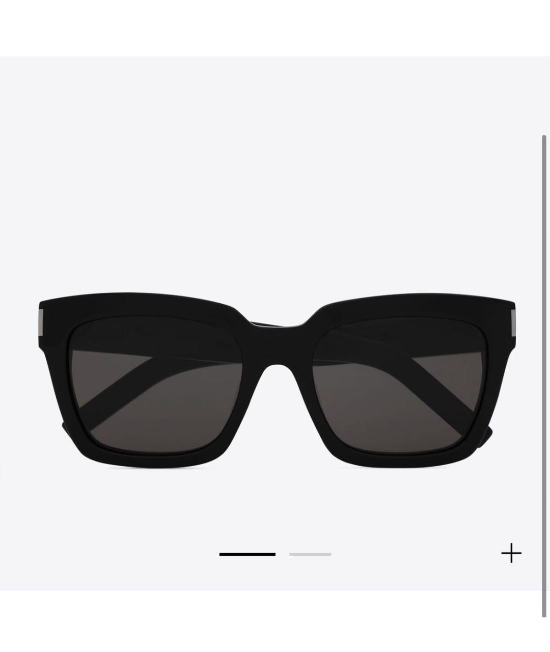 SAINT LAURENT Черные пластиковые солнцезащитные очки, фото 9