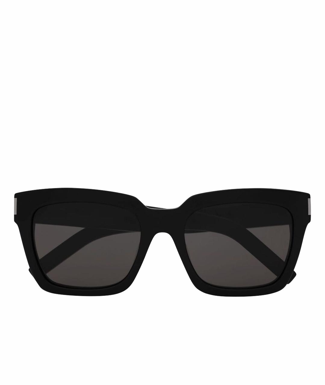 SAINT LAURENT Черные пластиковые солнцезащитные очки, фото 1