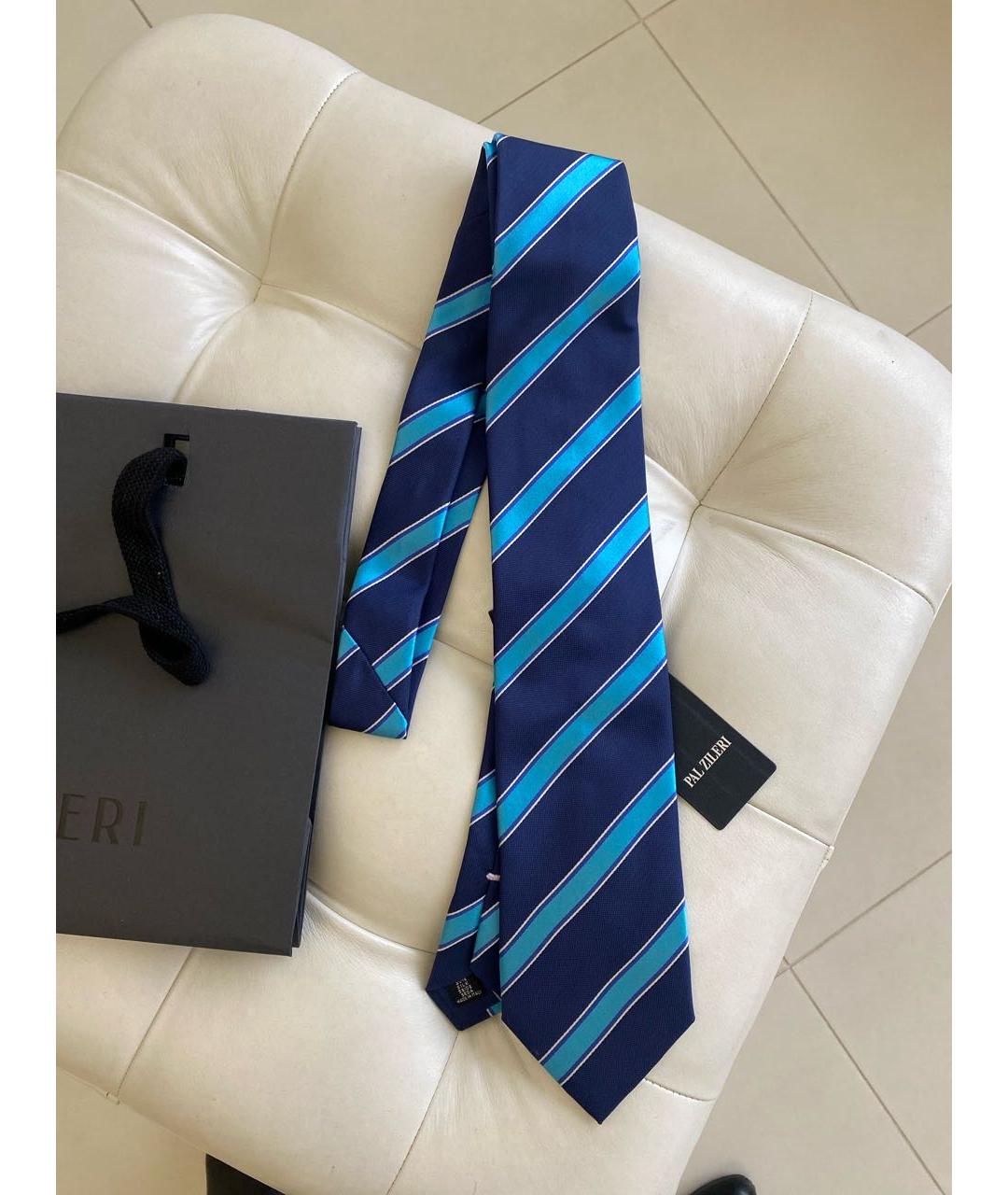 PAL ZILERI Синий шелковый галстук, фото 5