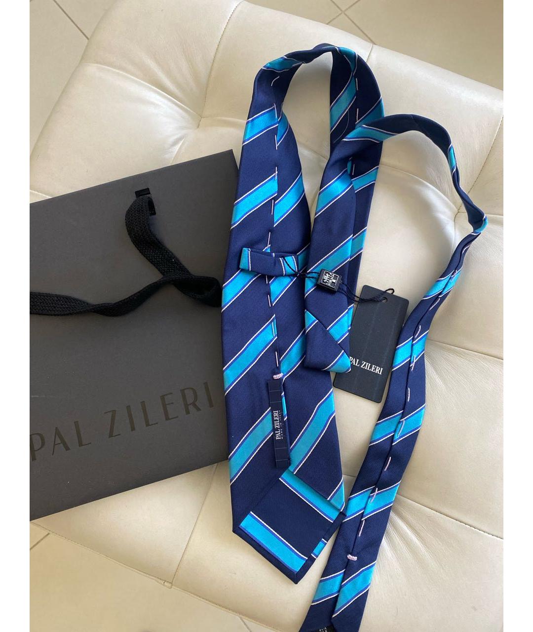 PAL ZILERI Синий шелковый галстук, фото 3