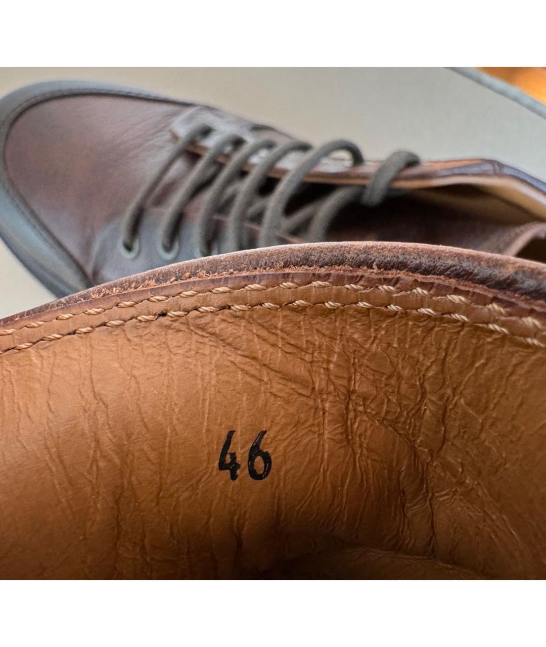 BRUNELLO CUCINELLI Коричневые кожаные туфли, фото 6