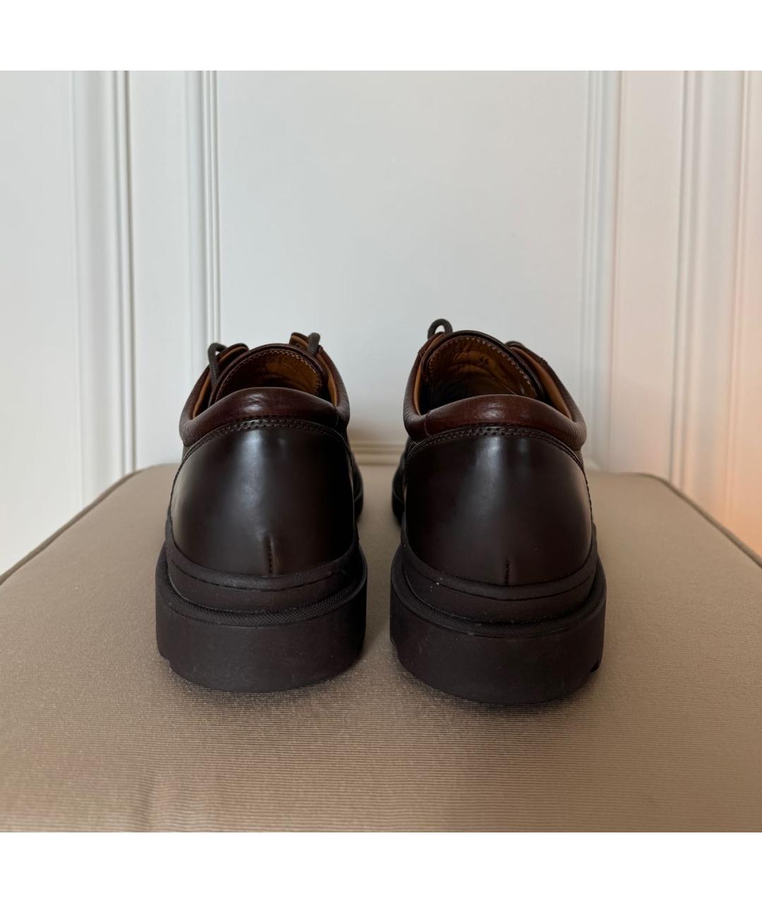 BRUNELLO CUCINELLI Коричневые кожаные туфли, фото 4