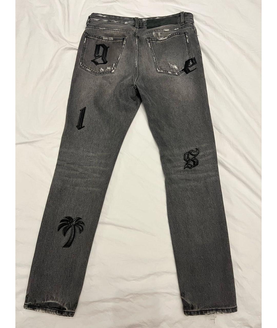 PALM ANGELS Антрацитовые хлопковые джинсы, фото 2