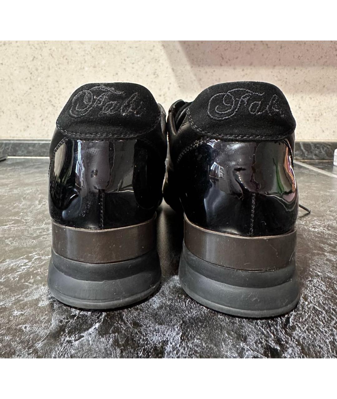 FABI Черные кожаные кроссовки, фото 3
