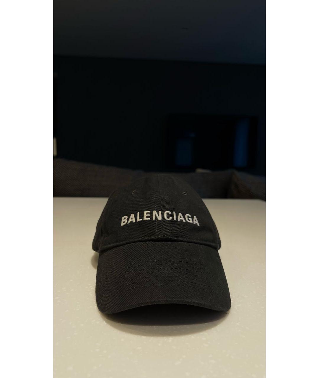 BALENCIAGA Черная хлопковая кепка, фото 8