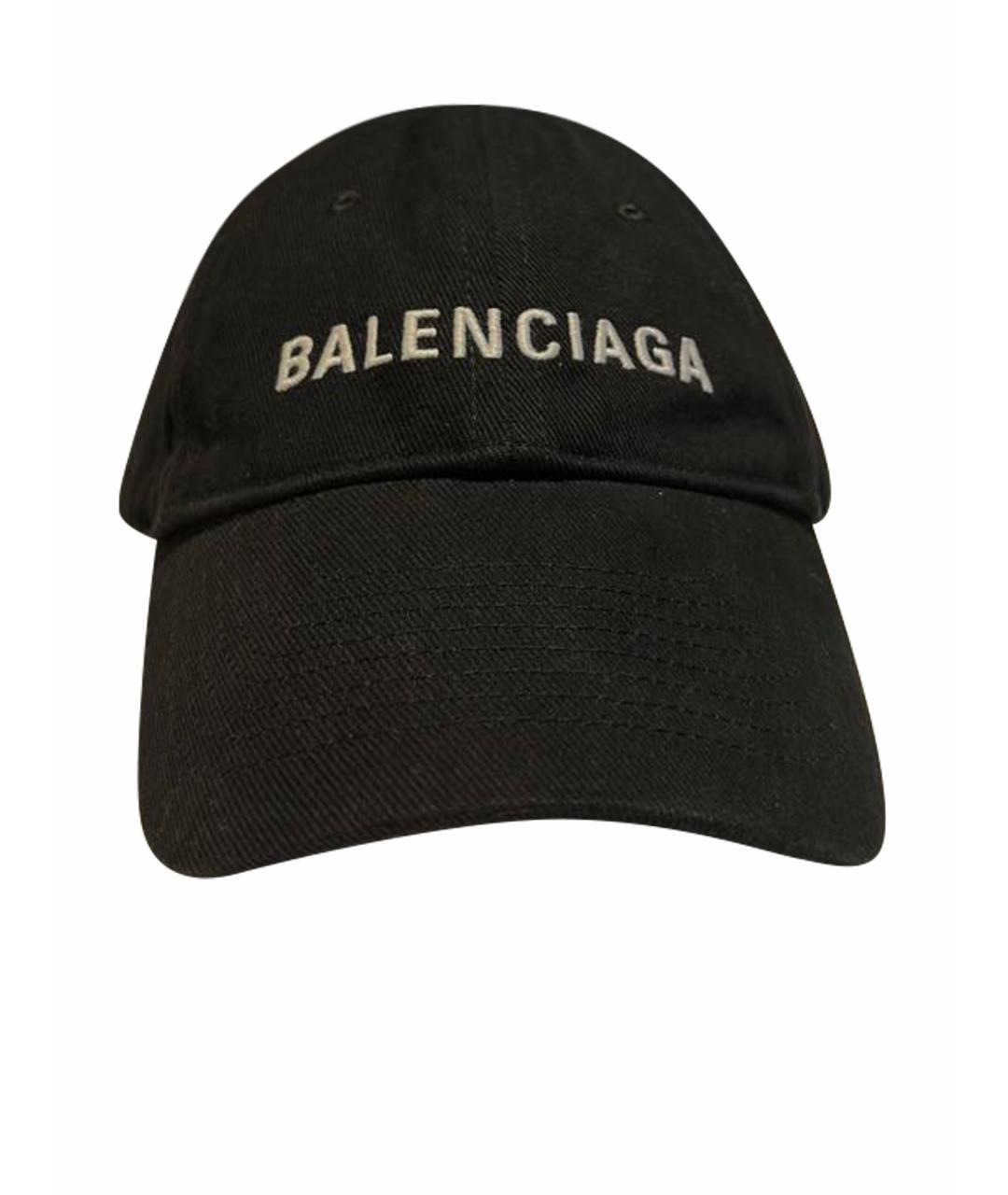 BALENCIAGA Черная хлопковая кепка, фото 1