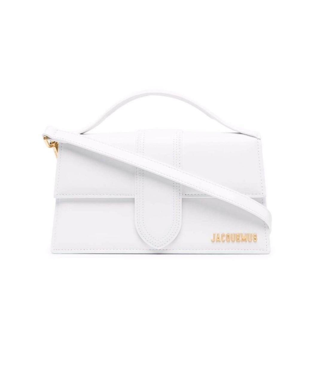 JACQUEMUS Белая кожаная сумка через плечо, фото 1