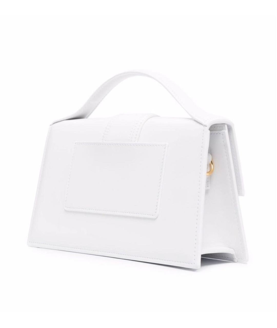 JACQUEMUS Белая кожаная сумка через плечо, фото 4