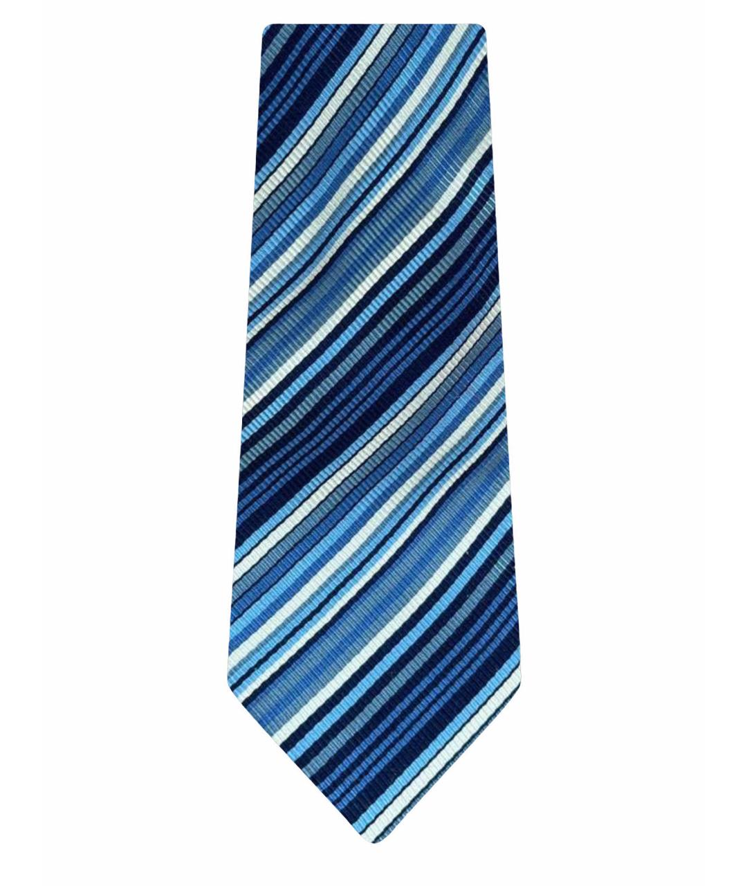 DOLCE&GABBANA Синий шелковый галстук, фото 1
