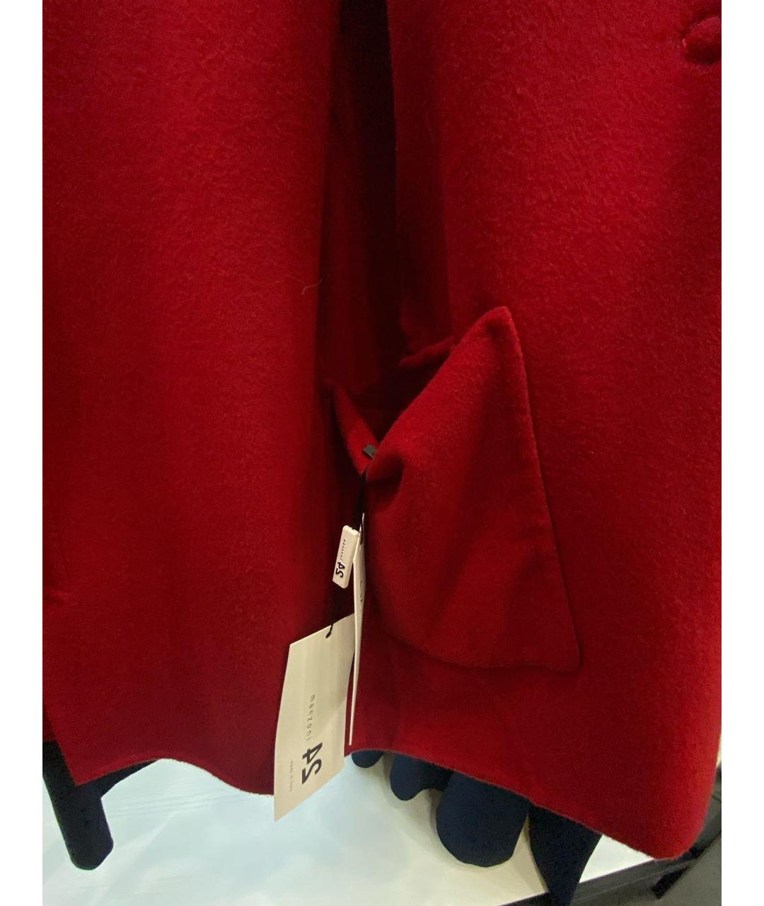 MANZONI 24 Красное шерстяное пальто, фото 3