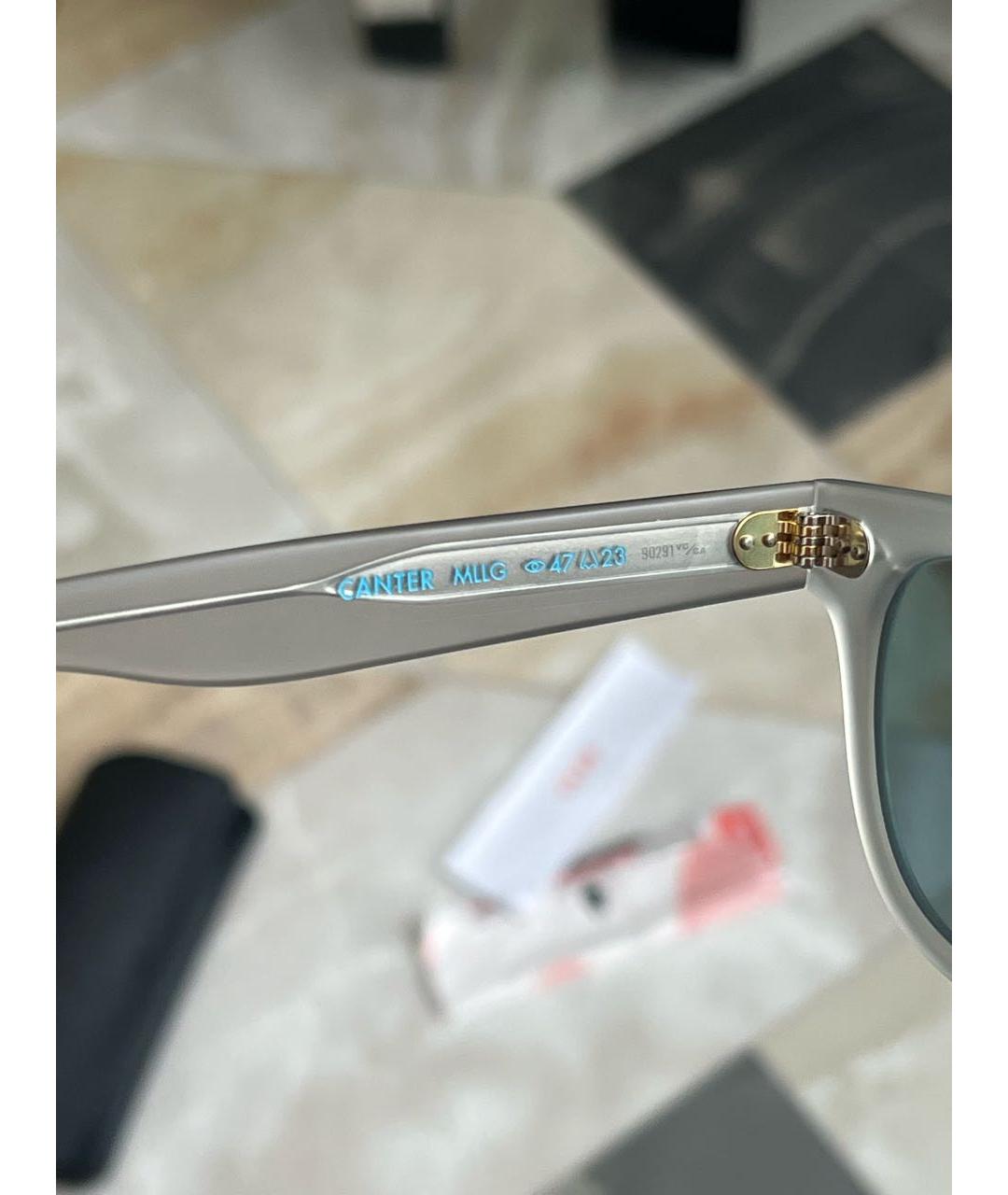 GARRETT LEIGHT Серые пластиковые солнцезащитные очки, фото 7