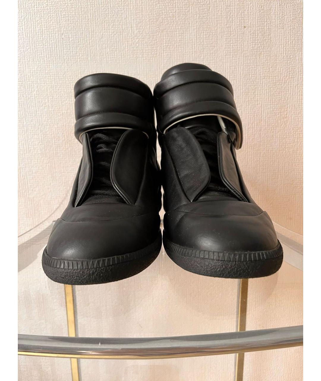 MAISON MARGIELA Черные высокие кроссовки / кеды, фото 2