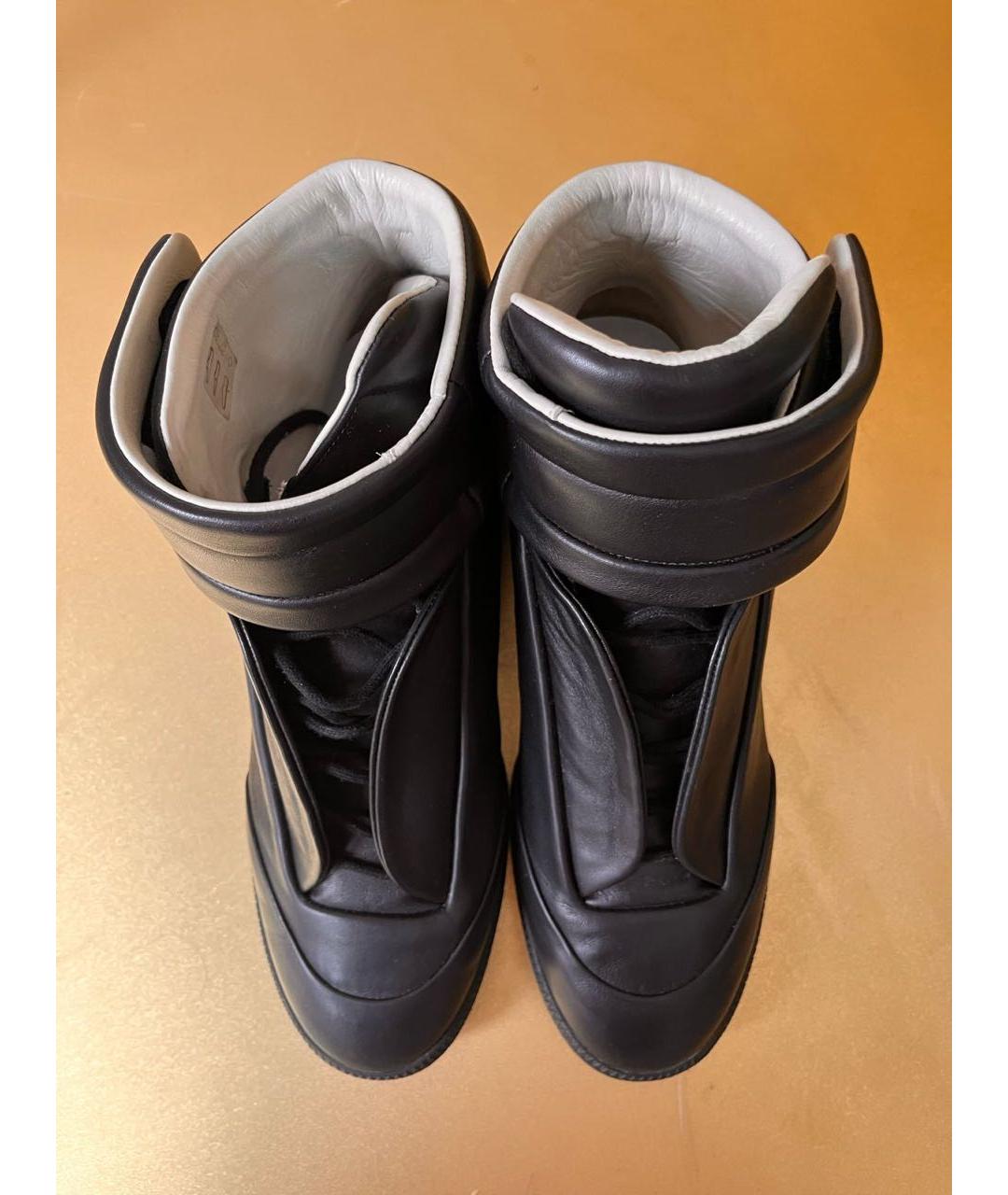 MAISON MARGIELA Черные высокие кроссовки / кеды, фото 4