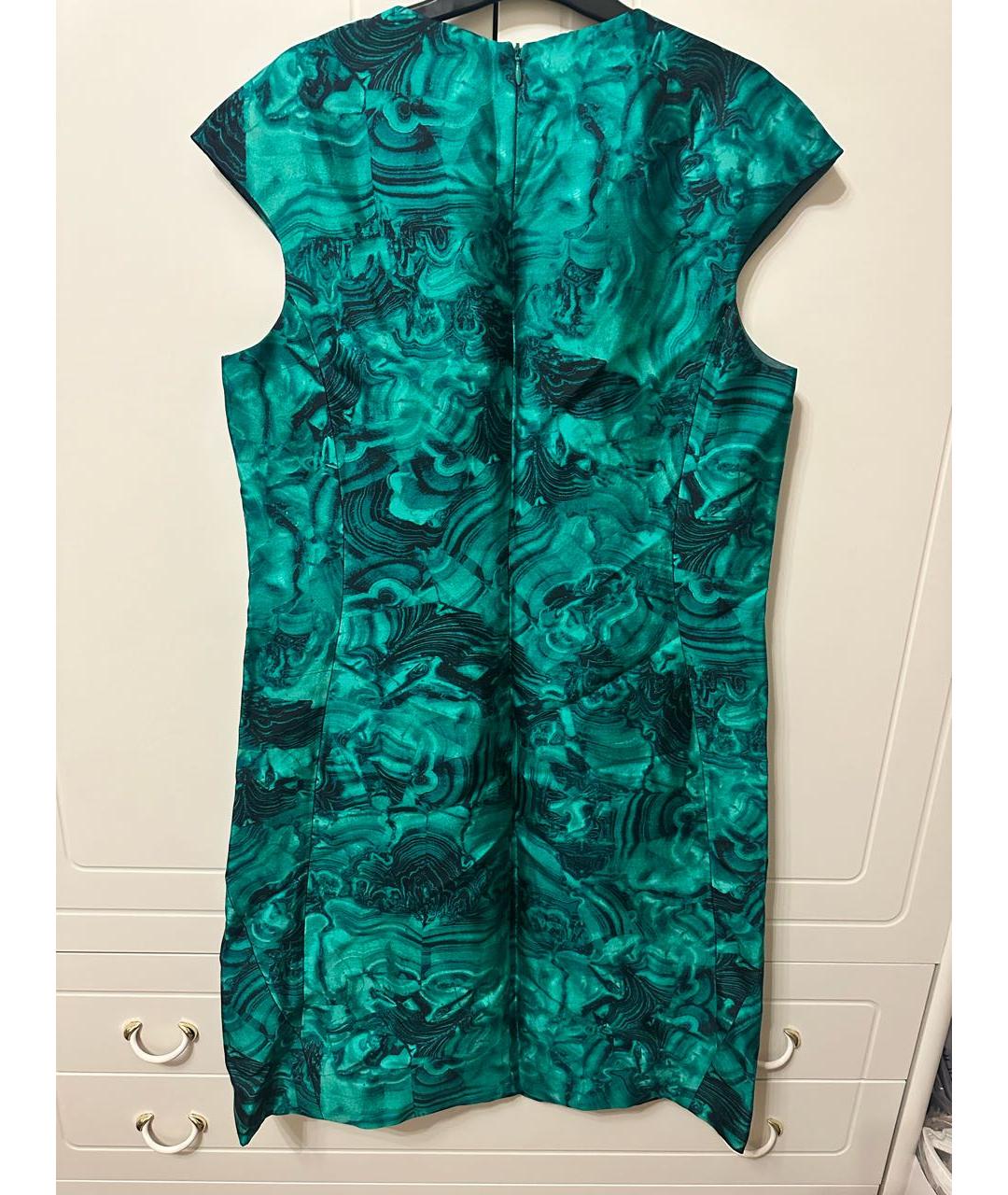 MICHAEL KORS Зеленые шелковое коктейльное платье, фото 2