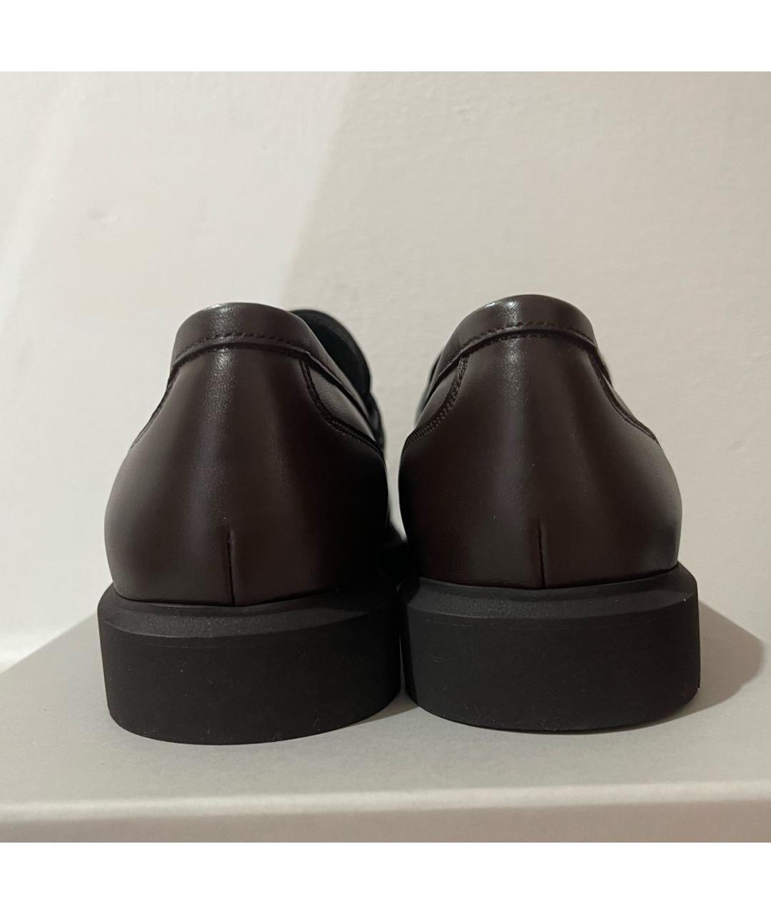 BRUNELLO CUCINELLI Коричневые кожаные лоферы, фото 4