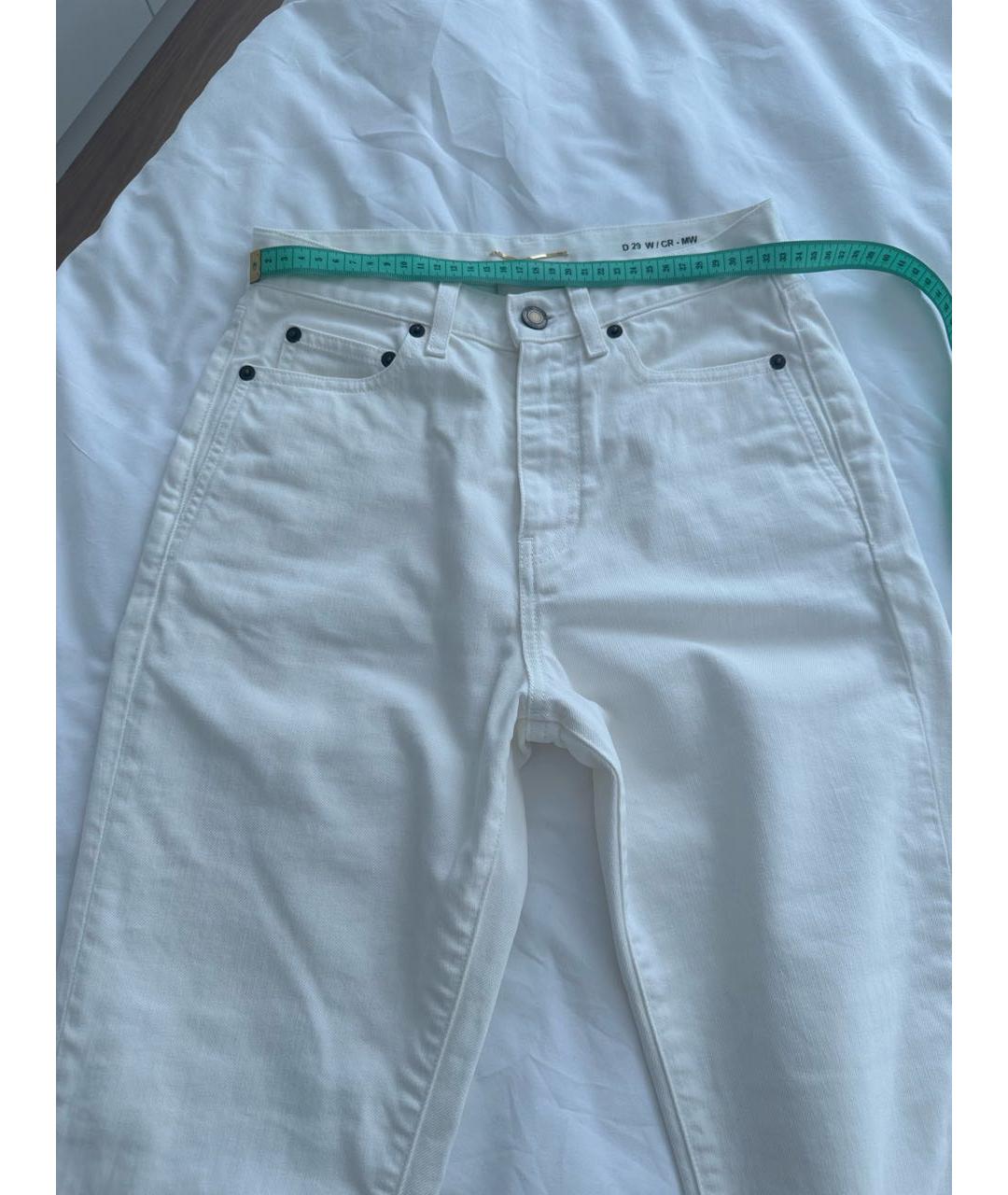 SAINT LAURENT Белые хлопковые джинсы слим, фото 6