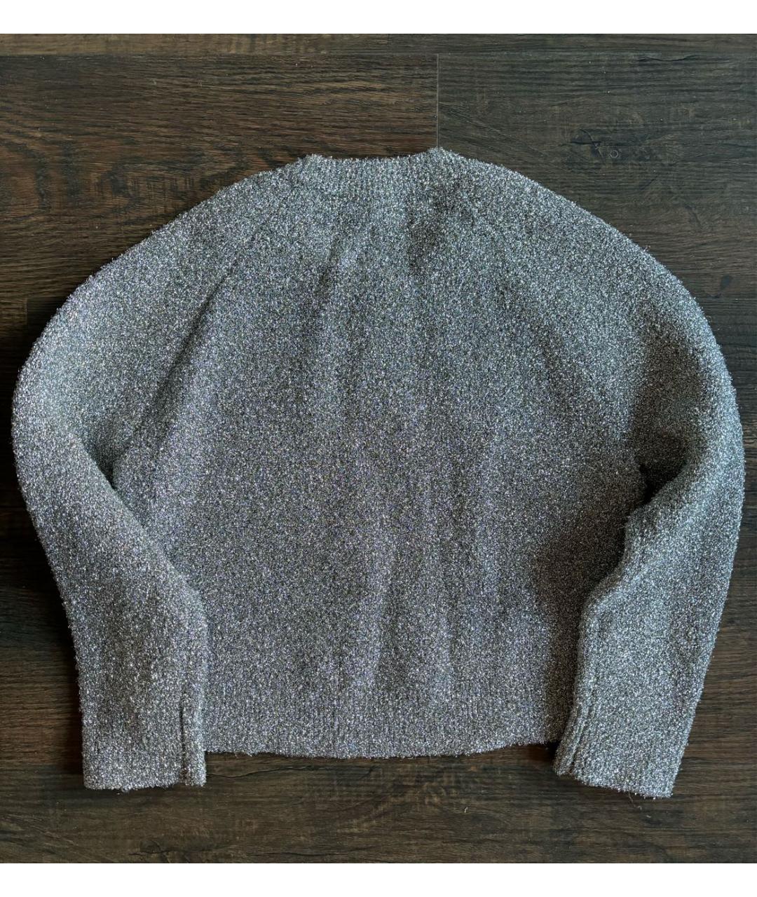BALENCIAGA Серебрянный вискозный джемпер / свитер, фото 2