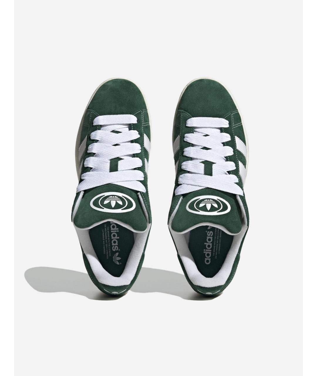 ADIDAS Зеленые бархатные низкие кроссовки / кеды, фото 3