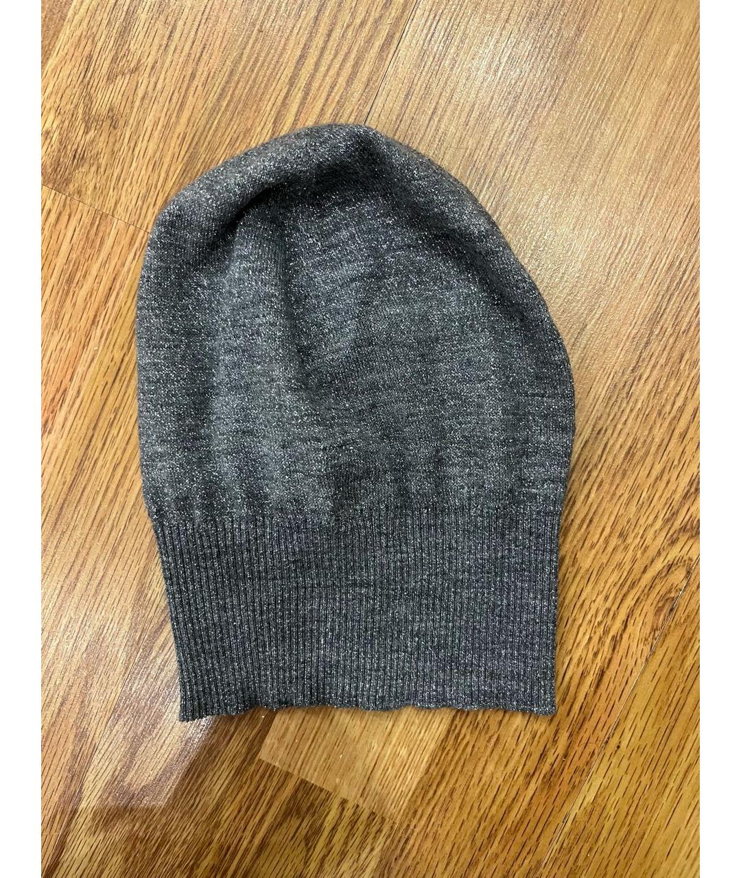 BRUNELLO CUCINELLI Серебряная шерстяная шапка, фото 6