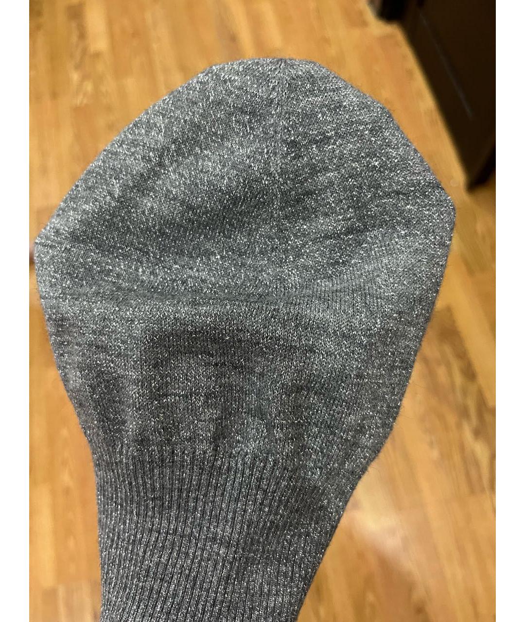 BRUNELLO CUCINELLI Серебряная шерстяная шапка, фото 3