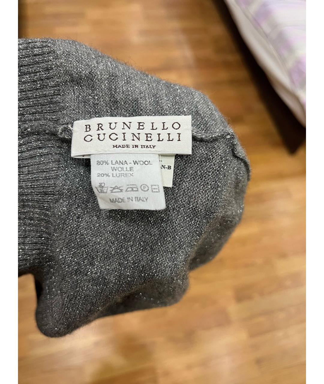 BRUNELLO CUCINELLI Серебряная шерстяная шапка, фото 5