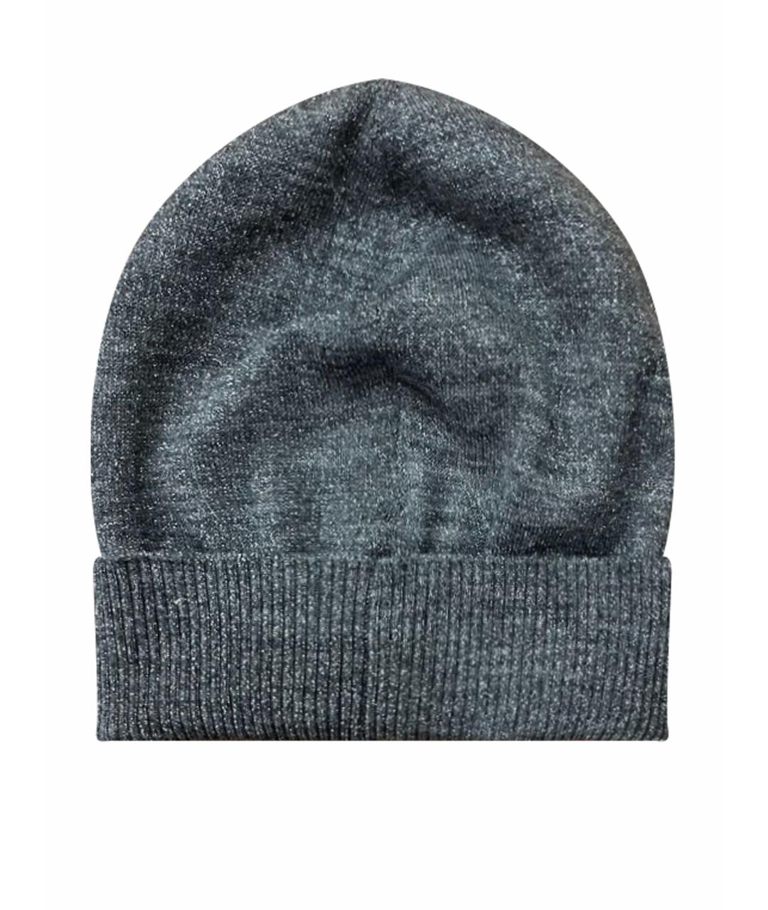 BRUNELLO CUCINELLI Серебряная шерстяная шапка, фото 1