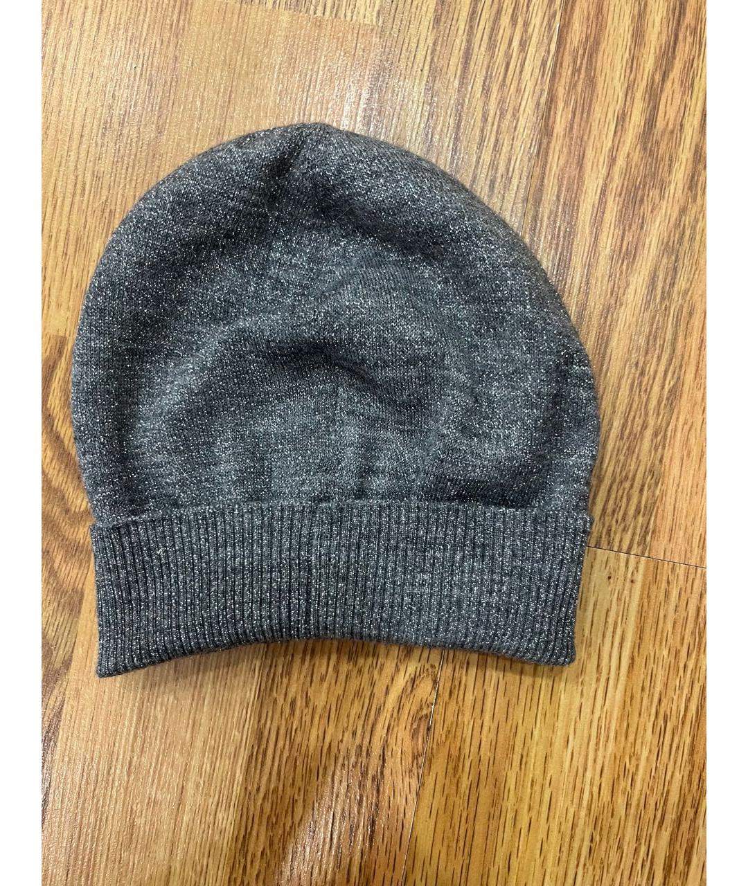 BRUNELLO CUCINELLI Серебряная шерстяная шапка, фото 7