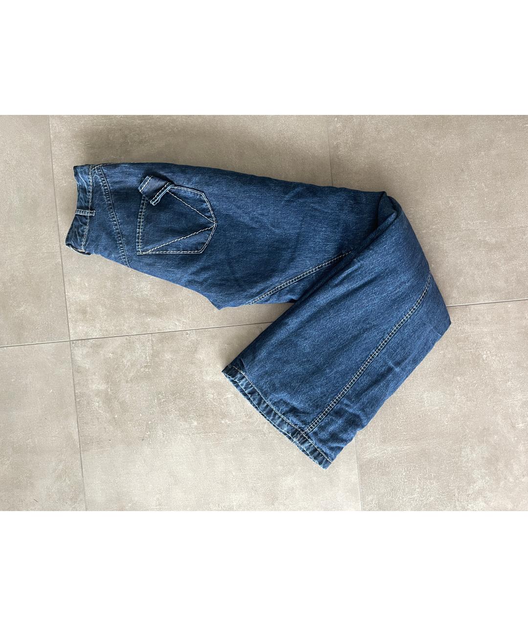 BOTTEGA VENETA Синие хлопковые джинсы клеш, фото 5