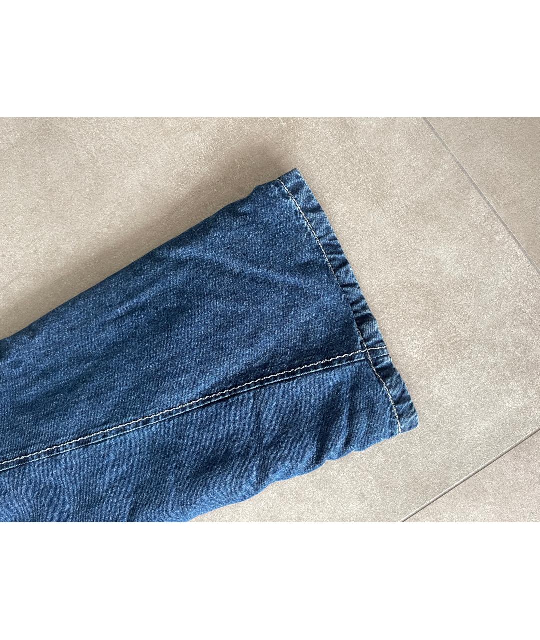 BOTTEGA VENETA Синие хлопковые джинсы клеш, фото 2