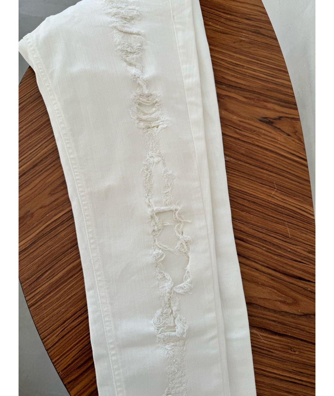 BLUGIRL Белые хлопко-эластановые джинсы слим, фото 4