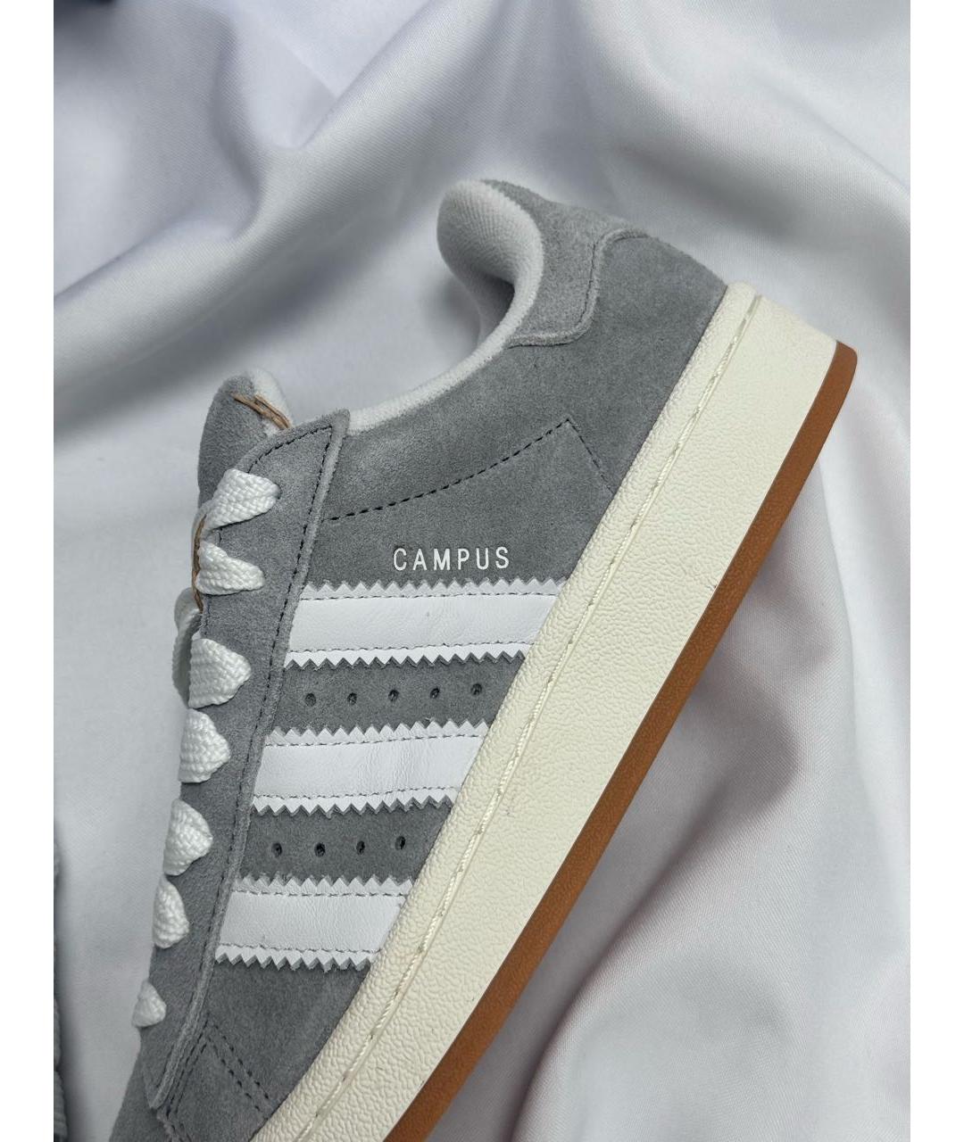 ADIDAS Серые замшевые низкие кроссовки / кеды, фото 4