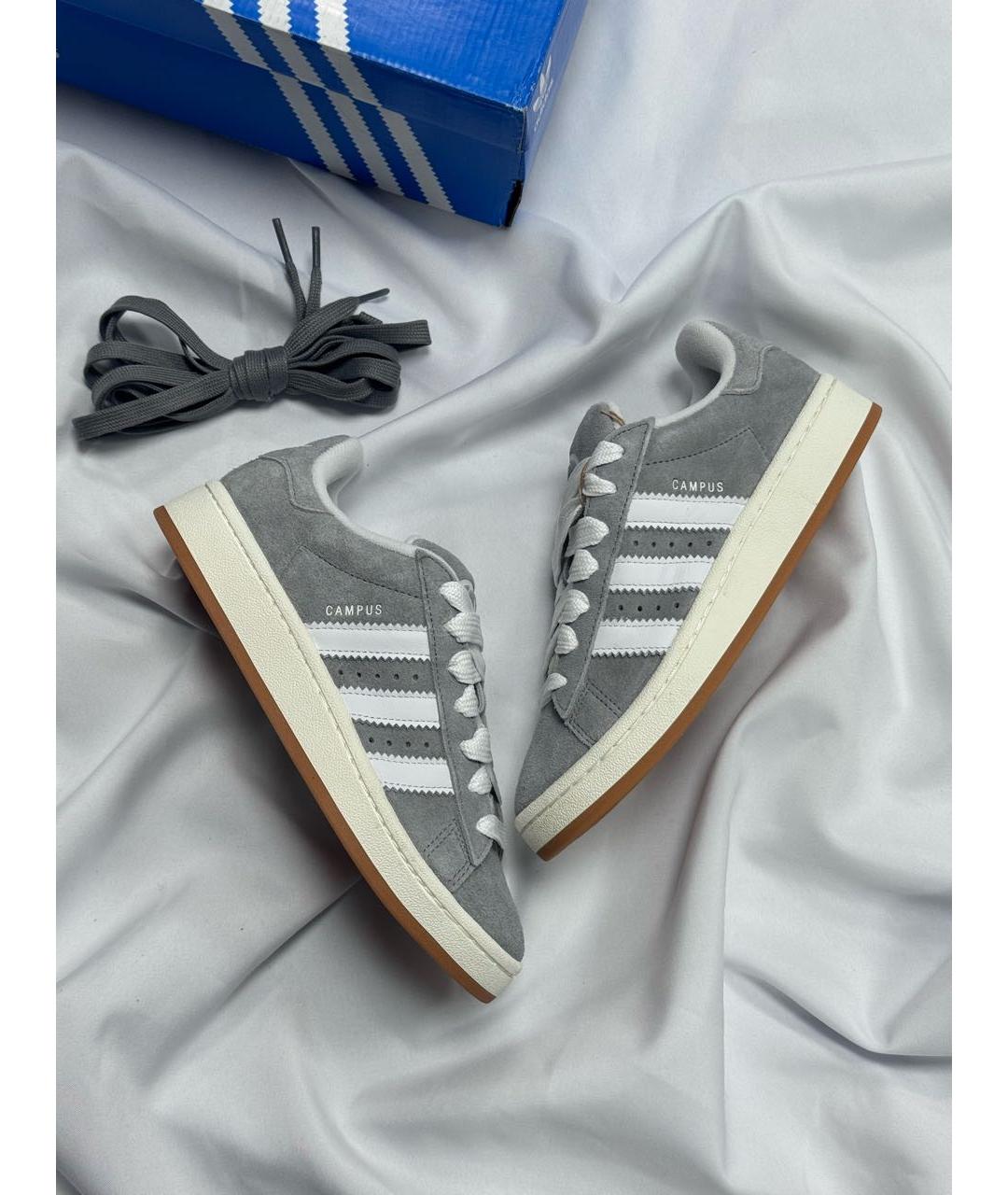 ADIDAS Серые замшевые низкие кроссовки / кеды, фото 3