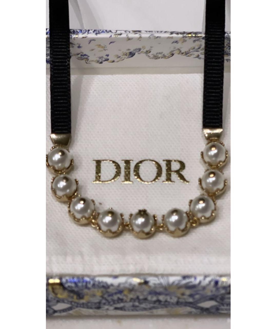 CHRISTIAN DIOR Черный шелковый чокер, фото 2