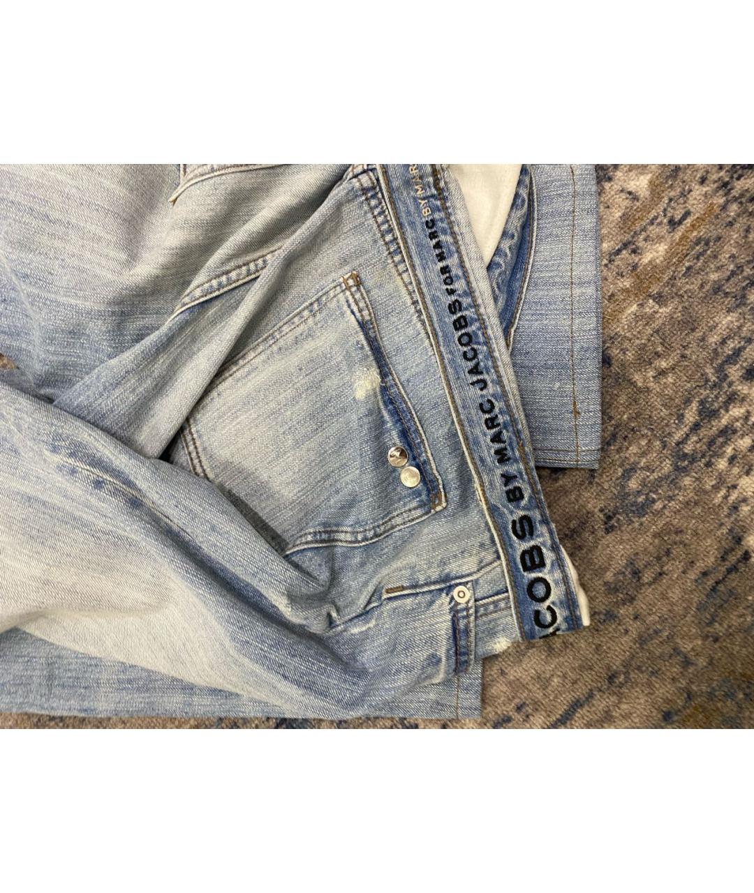 MARC BY MARC JACOBS Голубые хлопковые прямые джинсы, фото 3