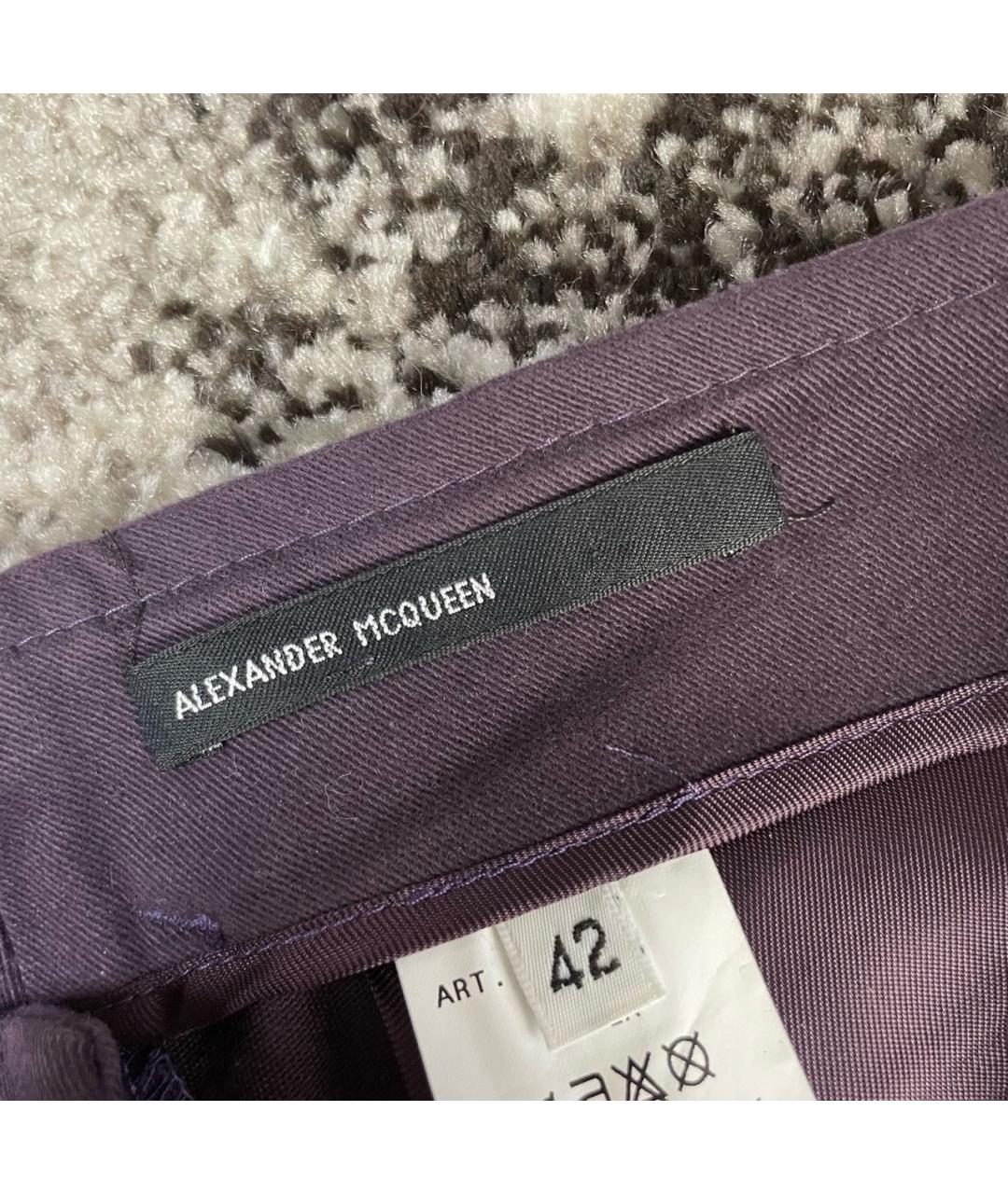 ALEXANDER MCQUEEN Фиолетовые прямые брюки, фото 4