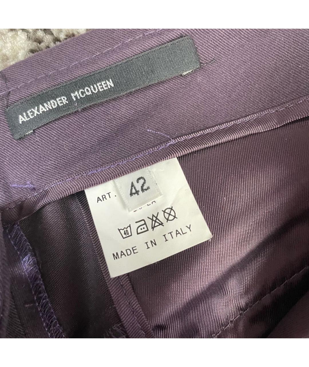 ALEXANDER MCQUEEN Фиолетовые прямые брюки, фото 5