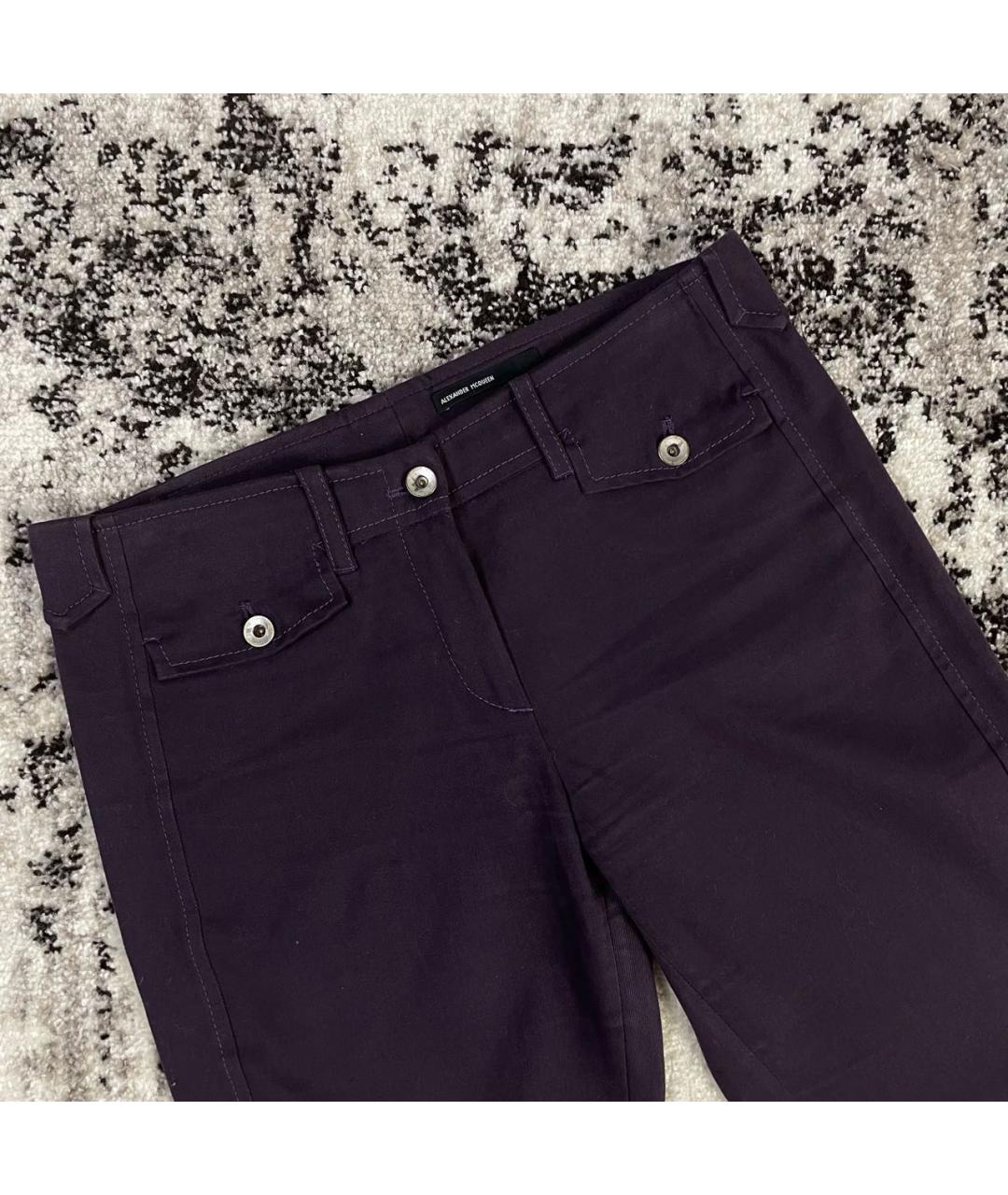 ALEXANDER MCQUEEN Фиолетовые прямые брюки, фото 2