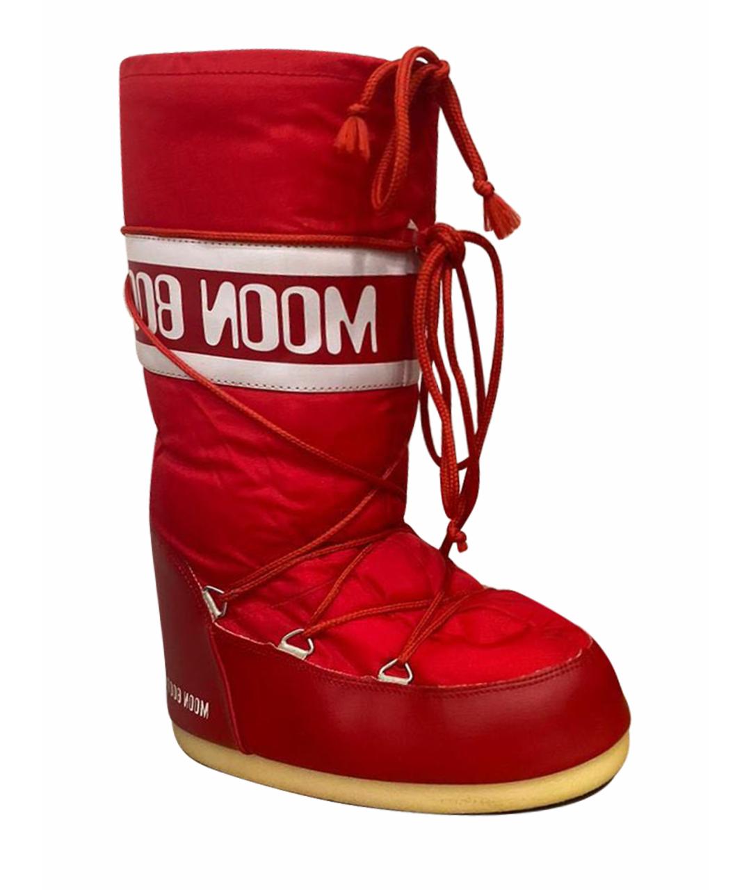 MOON BOOT Красные синтетические сапоги, фото 1