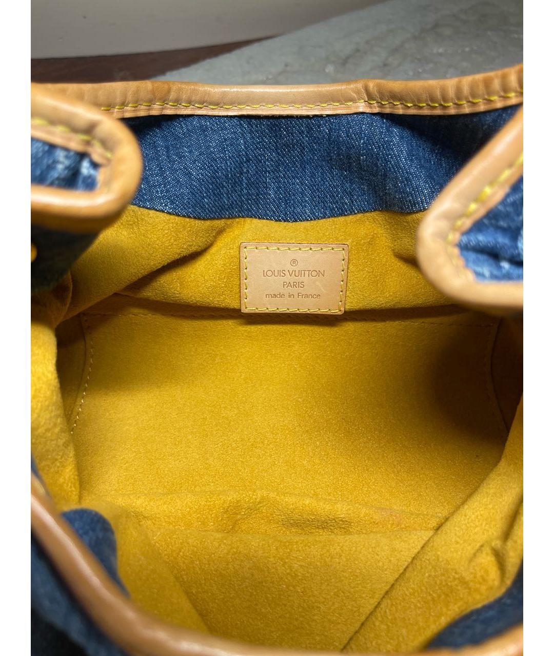 LOUIS VUITTON PRE-OWNED Голубая деним сумка с короткими ручками, фото 3