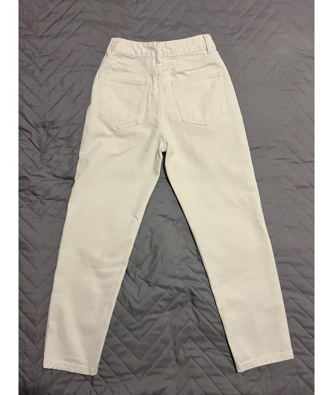 12 STOREEZ Белые хлопковые джинсы слим, фото 2