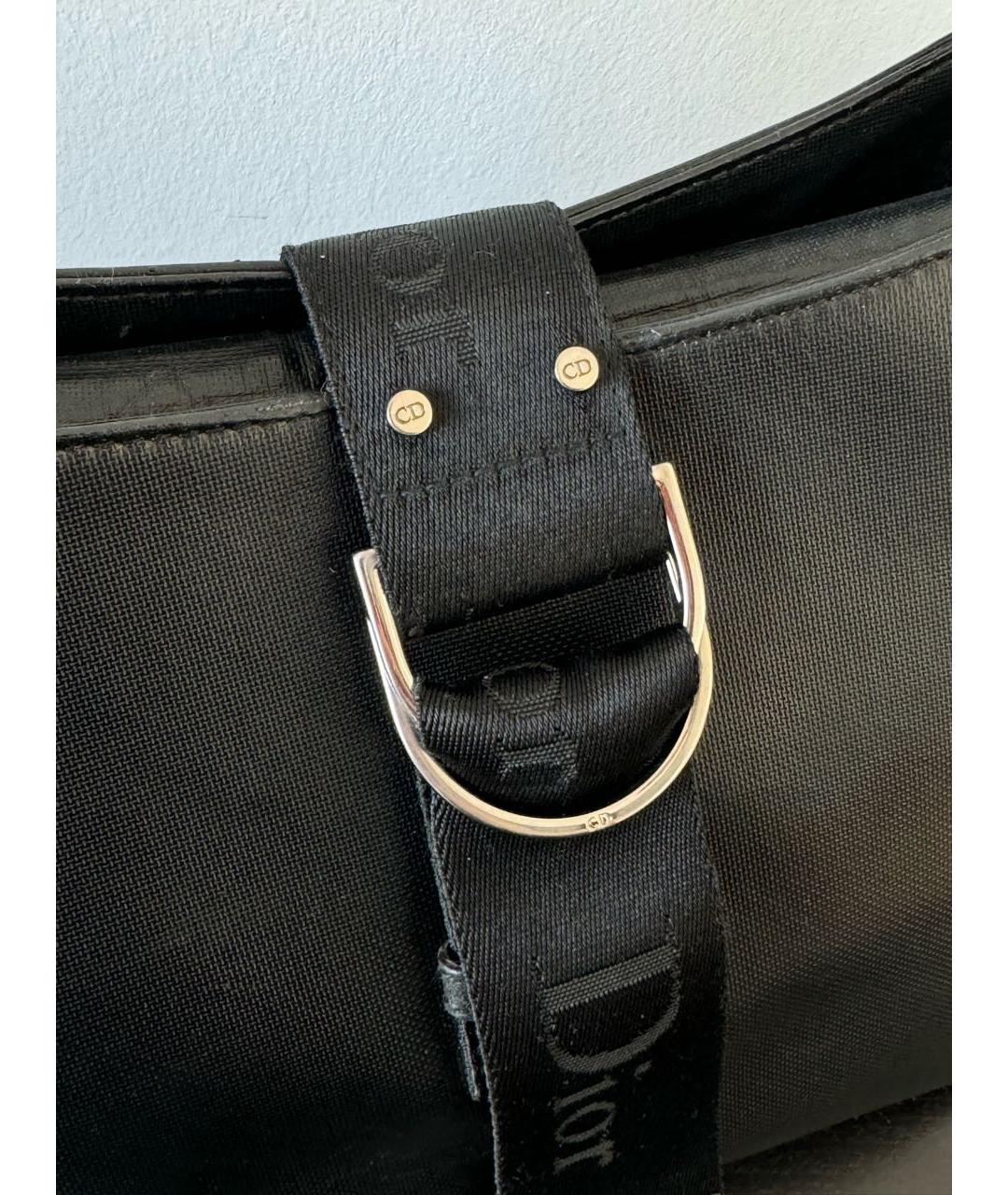 CHRISTIAN DIOR PRE-OWNED Черная кожаная сумка с короткими ручками, фото 3