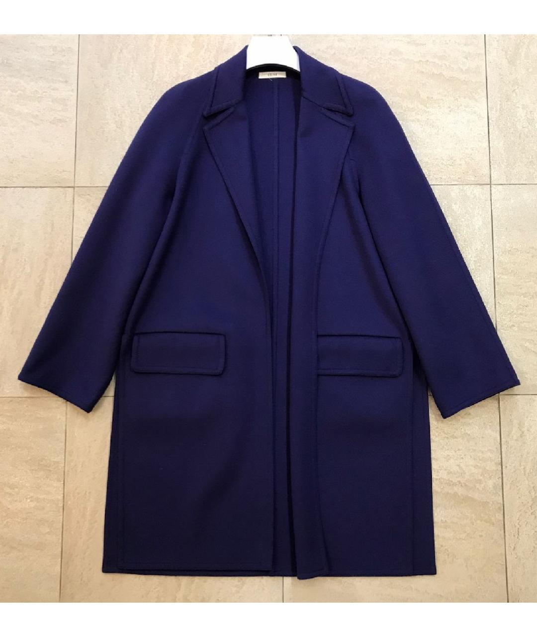 CELINE PRE-OWNED Синее шерстяное пальто, фото 10