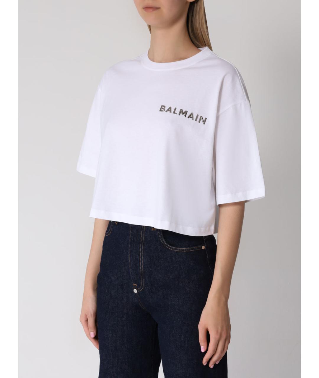 BALMAIN Белая футболка, фото 4