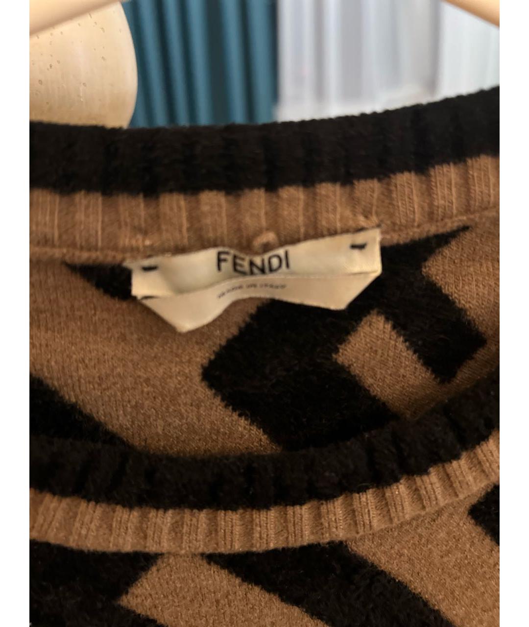 FENDI Черный шерстяной джемпер / свитер, фото 2