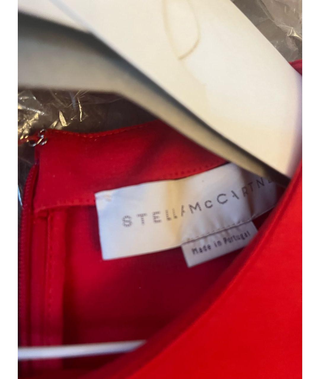 STELLA MCCARTNEY Красное хлопковое коктейльное платье, фото 2