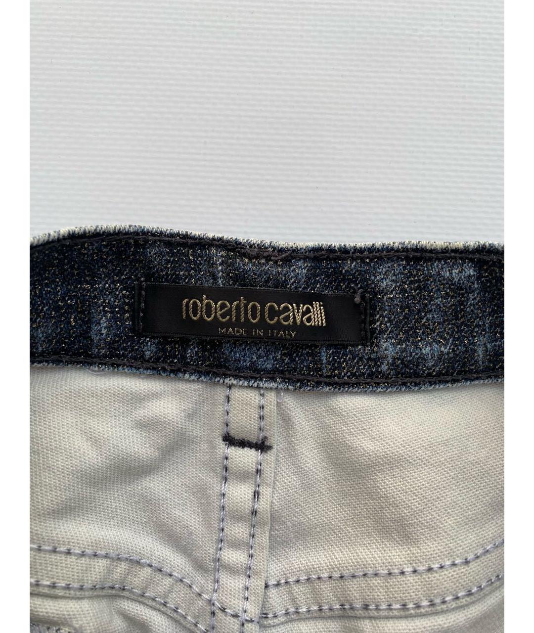 ROBERTO CAVALLI Мульти хлопко-эластановые прямые джинсы, фото 6
